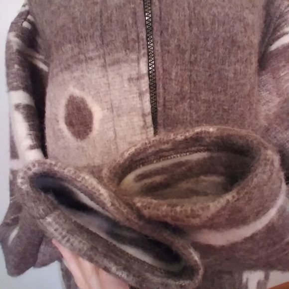 Alpaca Connection Wool Large Coat Jacket - Full Zip - Unique & Beautiful Print - Picture 8 of 16